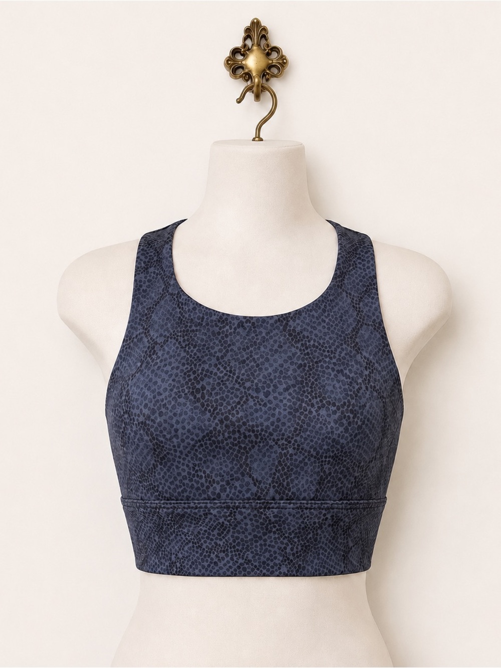 All Fenix gray Snake-Print Sports Bra XS